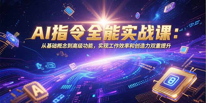 AI指令全能实战课：从基础概念到高级功能，实现工作效率和创造力双重提升-网创之家