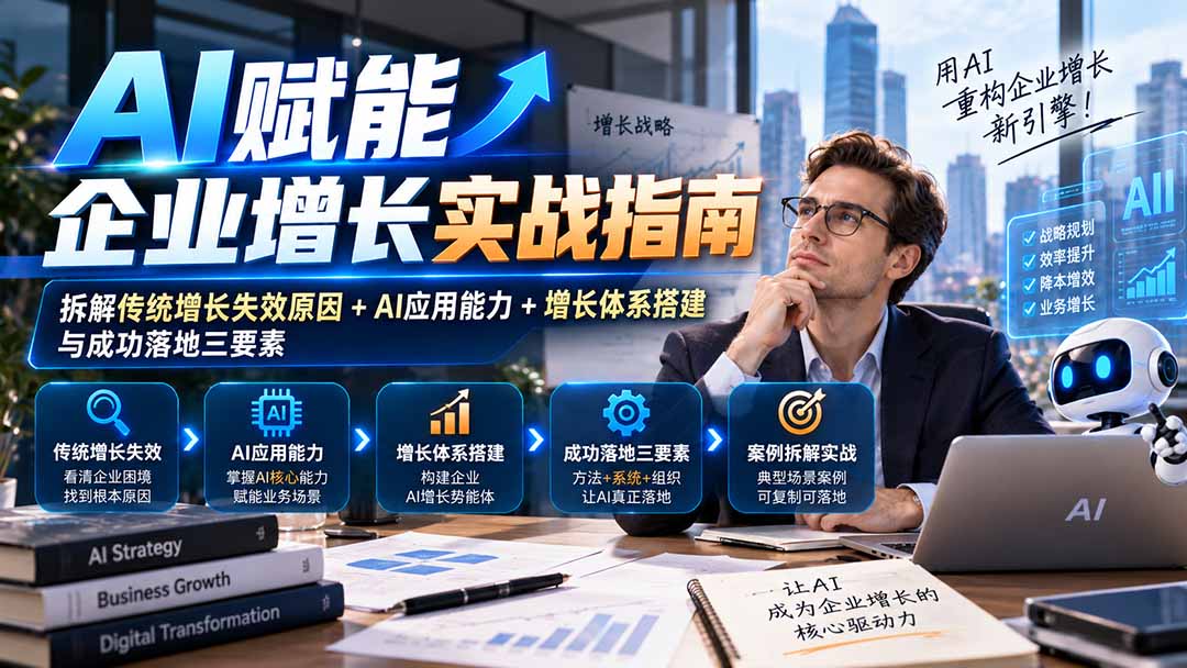 【无水印】AI赋能企业增长实战指南：拆解传统增长失效原因+AI应用能力+增长体系搭建与成功落地三要素-网创之家