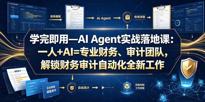 学完即用—AI Agent实战落地课：一人+AI=专业财务、审计团队，解锁财务审计自动化全新工作模式(更新0818)-网创之家