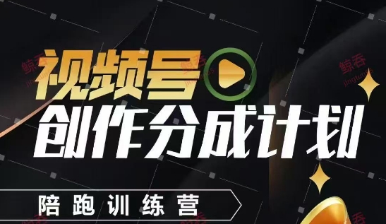 视频号创作分成计划陪跑训练营,手把手教会你如何制作视频,细水长流型项目-网创之家