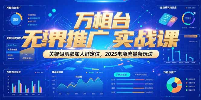 万相台无界推广实战课,关键词测款加人群定位,2025电商流量新玩法-网创之家