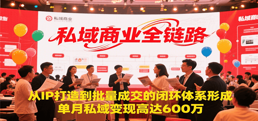 私域商业全链路，从IP打造到批量成交的闭环体系形成，单月私域变现600万-网创之家
