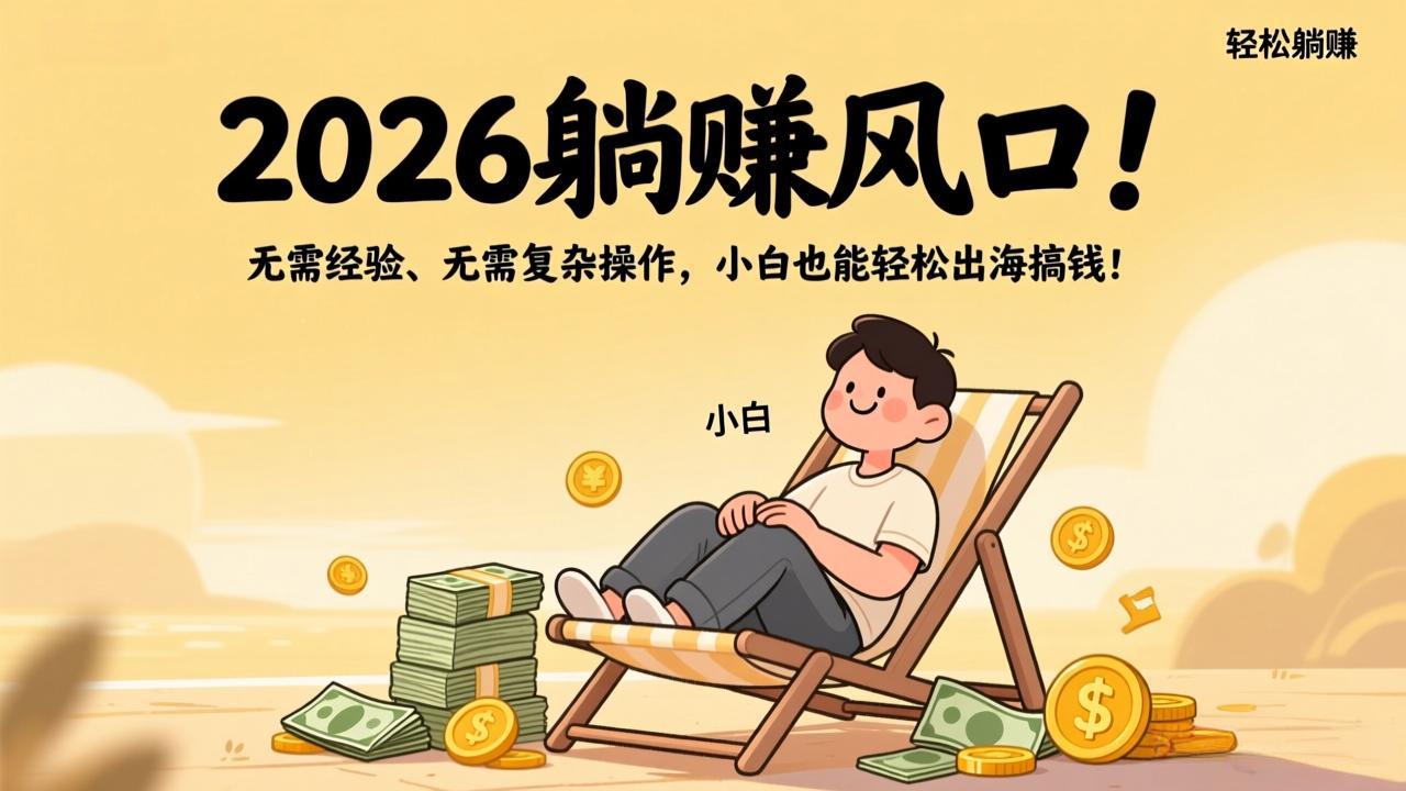 2026躺赚风口！无需经验、无需复杂操作，小白也能轻松出海搞钱！-网创之家