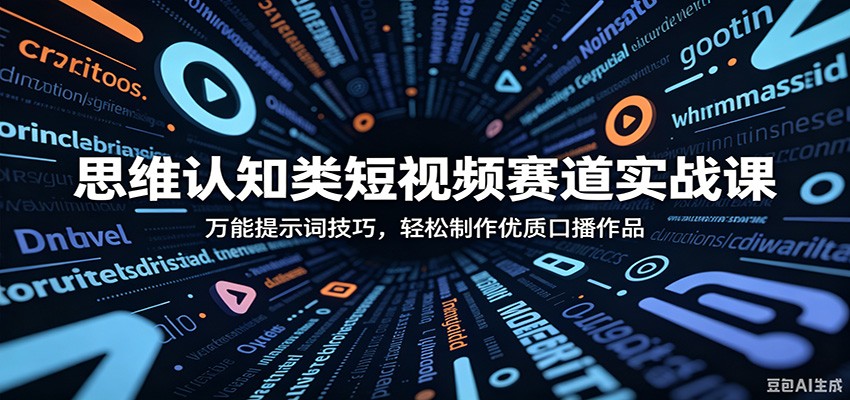 思维认知类短视频赛道实战课：万能提示词技巧，轻松制作优质口播作品-网创之家