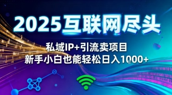 2025网创尽头王炸项目!私域IP+精准引流,新手小白在家躺賺日入1k,零经验也能上手【揭秘】-网创之家