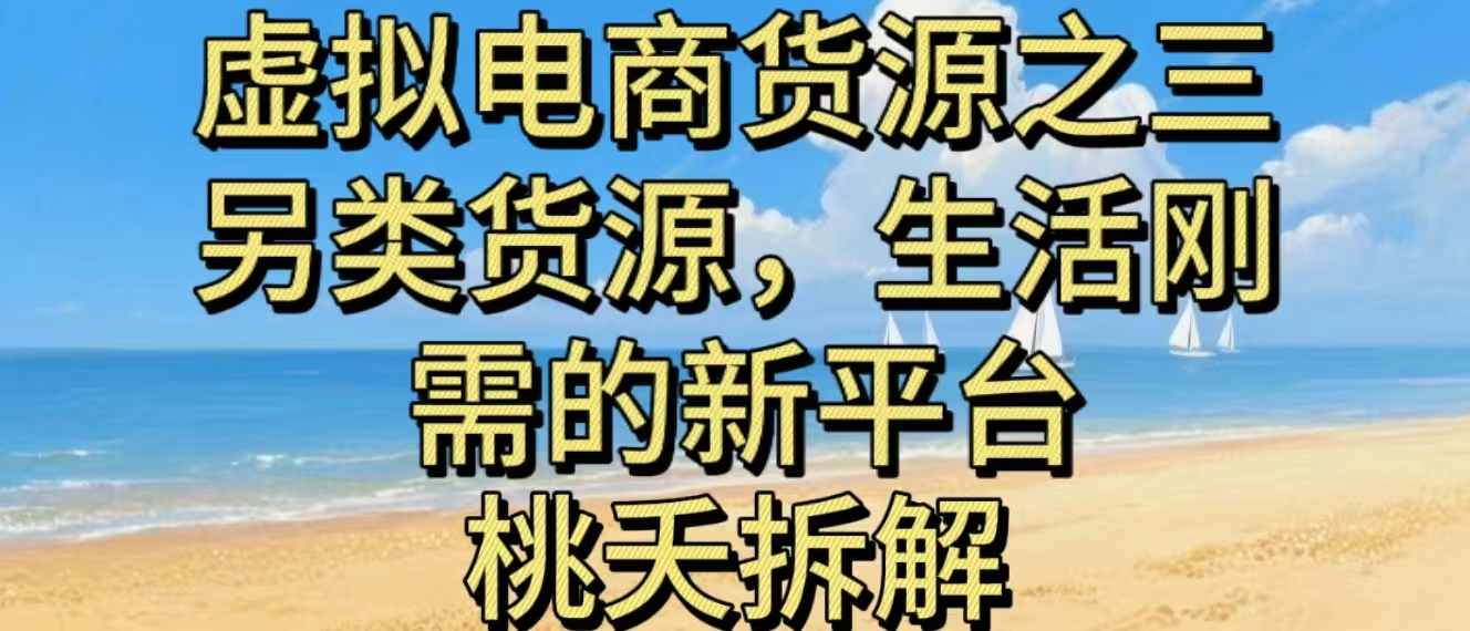 虚拟电商之三另类的货源，生活刚需的新平台-网创之家