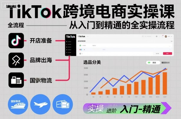 TikTok跨境电商实操课，从入门到精通的全实操流程-网创之家