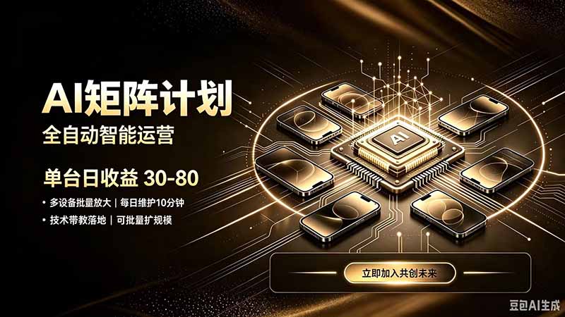 AI智能对话，矩阵规模化创业，全程技术扶持，长久稳定，日入800+-网创之家