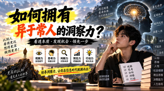 某公众号付费文章：如何拥有异于常人的洞察力？-网创之家