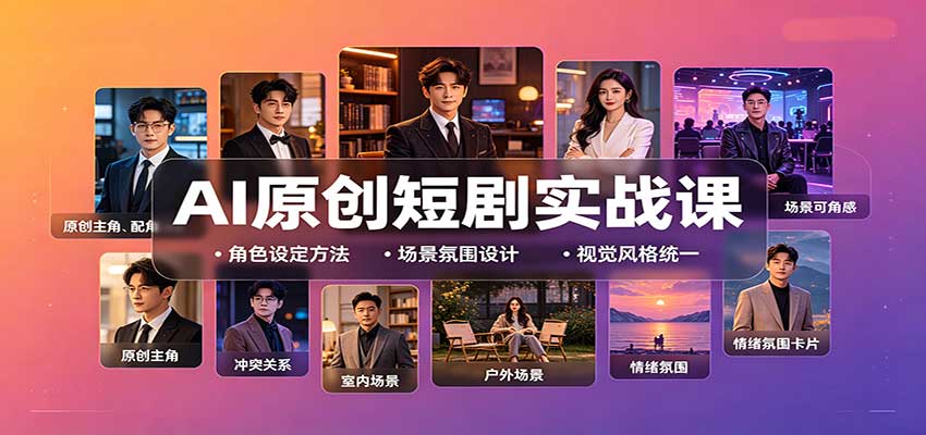 AI原创短剧实战课：从零搭建短剧创作全流程，批量产出可上线剧本-网创之家