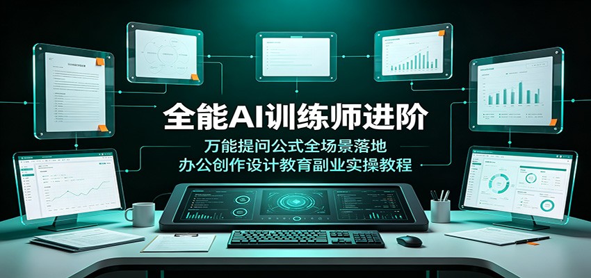 全能AI训练师进阶：万能提问公式全场景落地，办公创作设计教育副业实操教程-网创之家