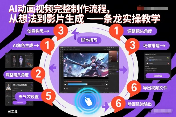 AI动画视频完整制作流程,从想法到影片生成一条龙实操教学-网创之家