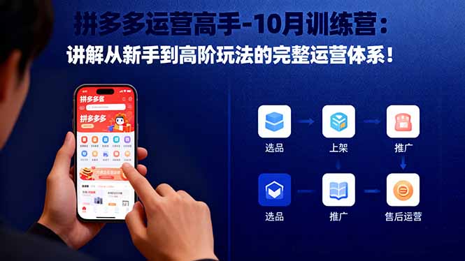 拼多多运营高手-10月训练营：讲解从新手到高阶玩法的完整运营体系！-网创之家