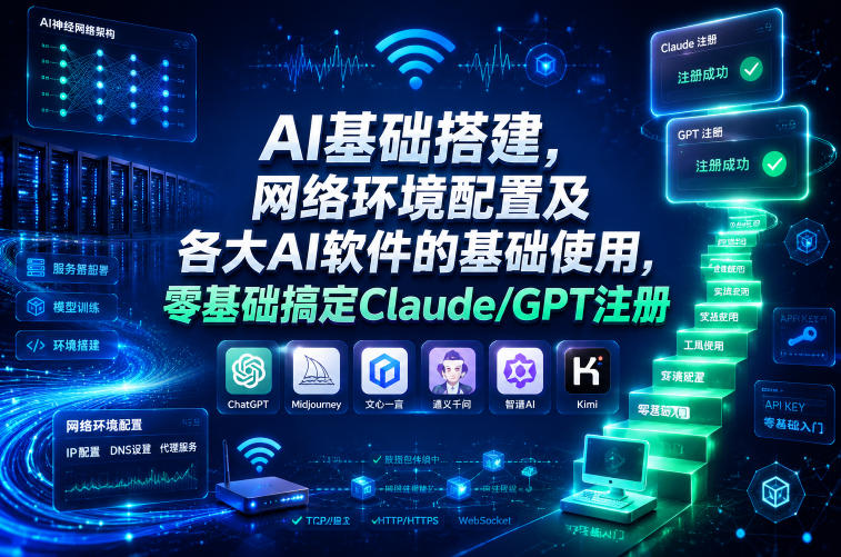 AI基础搭建，网络环境配置及各大AI软件的基础使用，零基础搞定Claude/GPT注册-网创之家