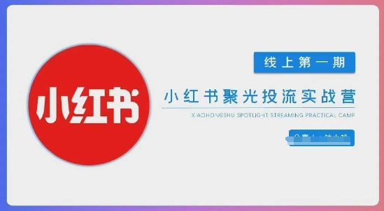 小红书聚光陪跑第一期，教你从0到1玩转小红书聚光投流，搭建小红书付费投流团队，更快的见到效果-网创之家