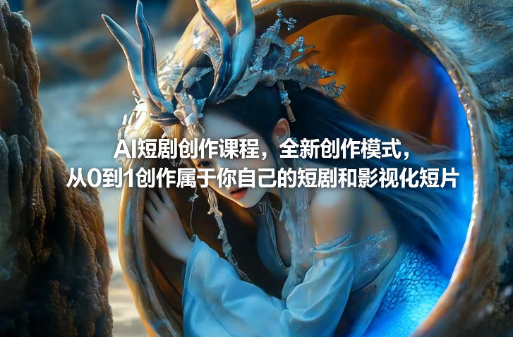 AI短剧创作课程，全新创作模式，从0到1创作属于你自己的短剧和影视化短片-网创之家