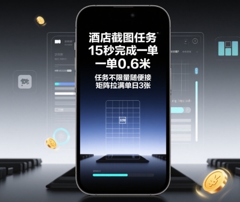 酒店截图任务,15秒完成一单,一单0.6米,任务不限量随便接,矩阵拉满单日3张【揭秘】-网创之家