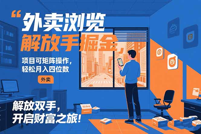 外卖浏览掘金项目 可矩阵操作 轻松日入500+-网创之家