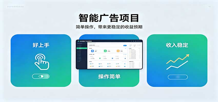 智能广告挂机项目，操作简单上手快，收益稳定可持续。稳定日入300+-网创之家