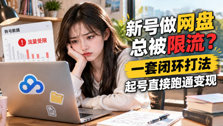 网盘拉新SOP：小白新号过限流-网创之家