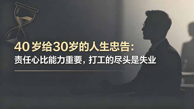 付费文章：40岁给30岁的人生忠告：责任心比能力重要，打工的尽头是失业-网创之家
