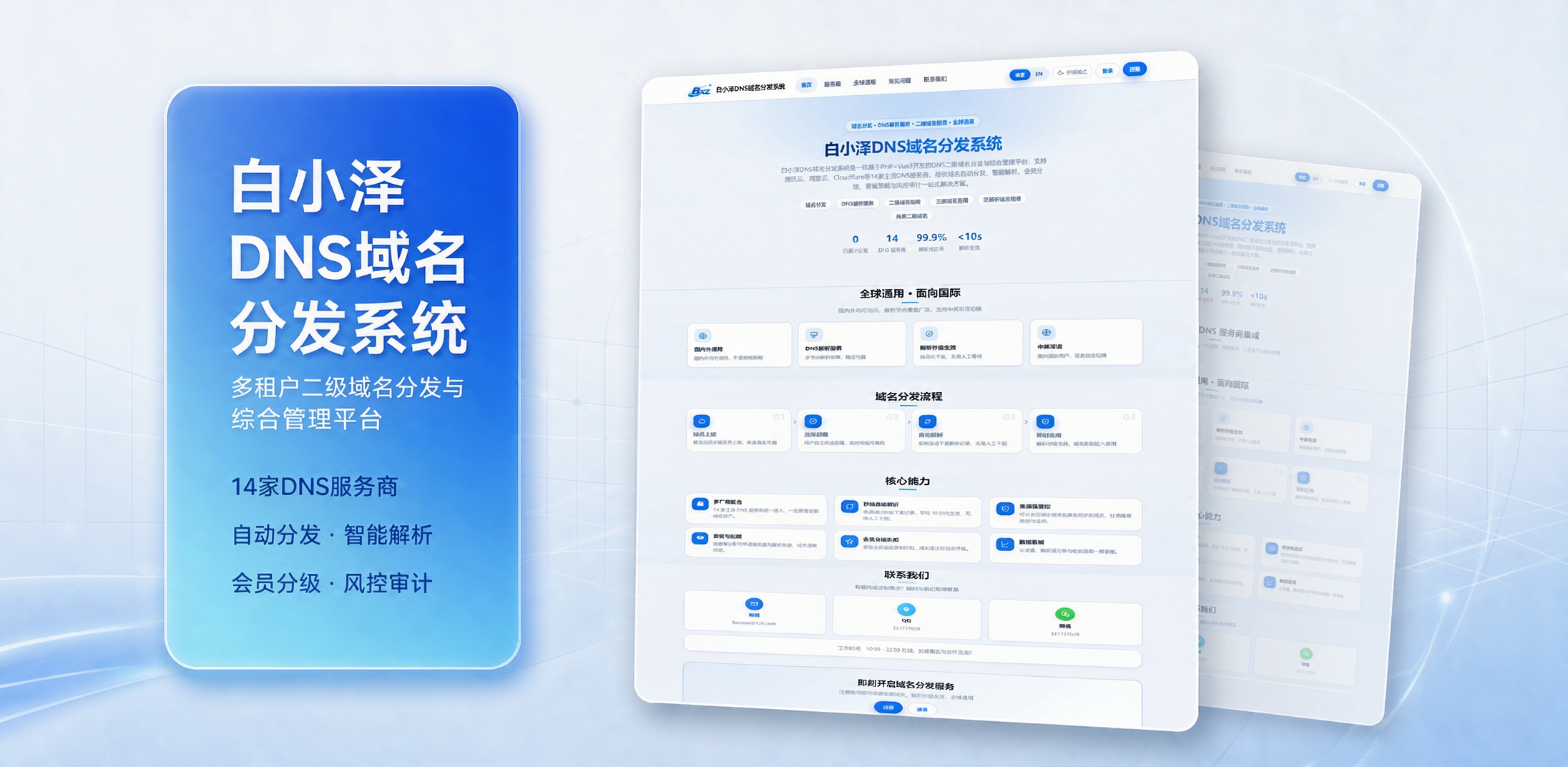 白小泽DNS域名分发系统 公测版 v1.0.0-网创之家
