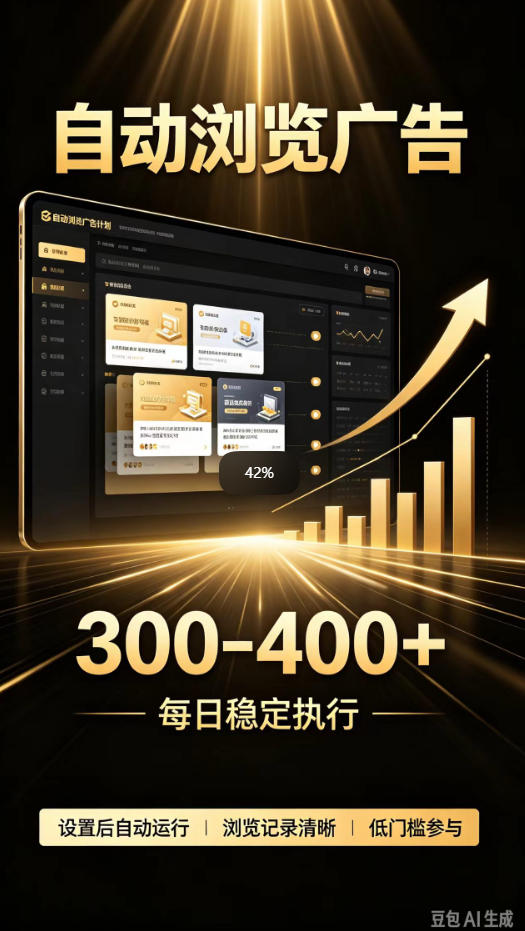 自动浏览广告计划,0门槛副业,日入300-400,躺賺稳定风口项目,无需人工操作,解放双手【揭秘】-网创之家
