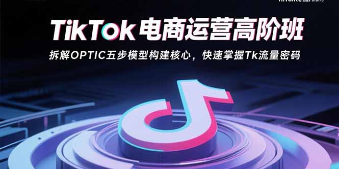 TikTok电商运营高阶班：拆解OPTIC五步模型构建核心，快速掌握Tk流量密码-网创之家