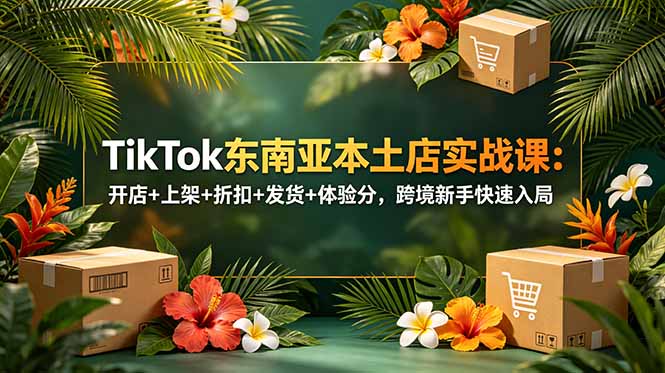 TikTok东南亚本土店实战课：开店+上架+折扣+发货+体验分，跨境新手快速入局-网创之家