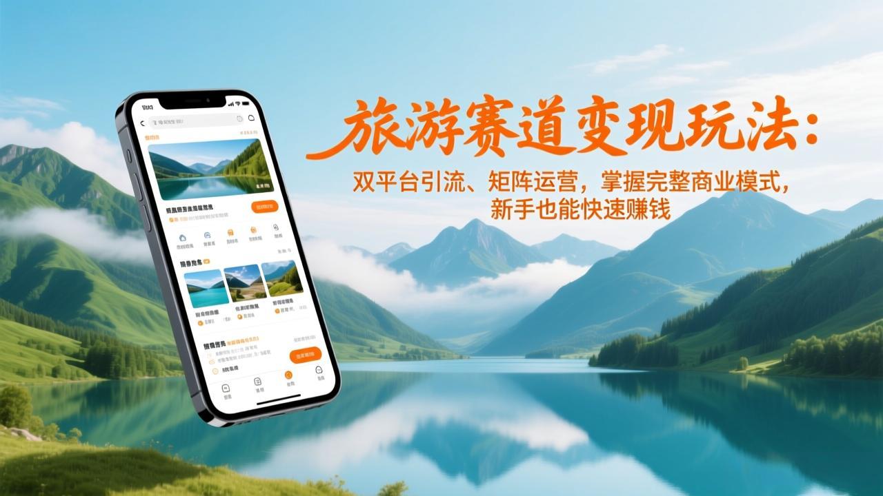 旅游赛道变现玩法：双平台引流、矩阵运营，掌握完整商业模式，新手也能快速赚钱-网创之家