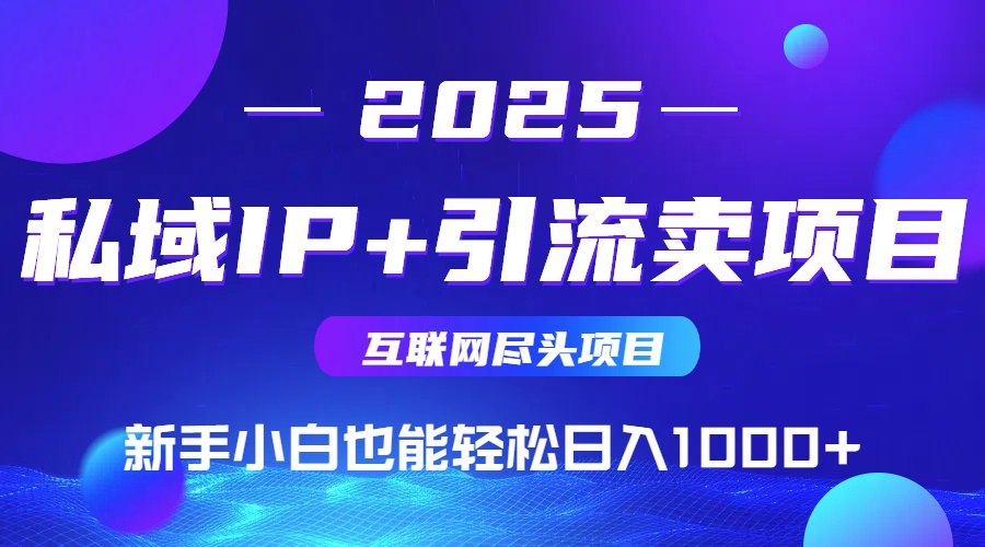 私域IP+卖项目，普通人小白也能轻松实现日入1000+-网创之家