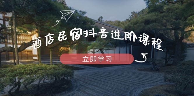 酒店民宿抖音进阶课程,掌握流量渠道与推流逻辑,打造爆款内容-网创之家