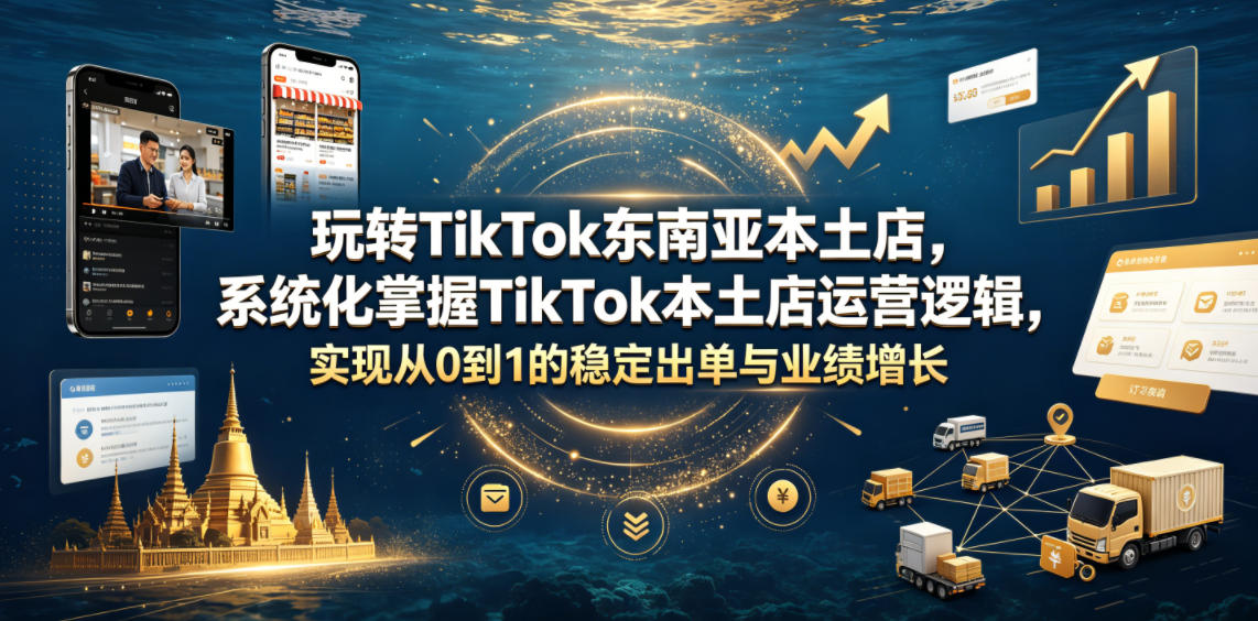 玩转TikTok东南亚本土店，系统化掌握TikTok本土店运营逻辑，实现从0到1的稳定出单与业绩增长-网创之家