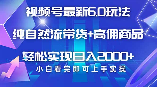 视频号带货最新6.0玩法，作品制作简单，当天起号，复制粘贴，轻松矩阵…-网创之家