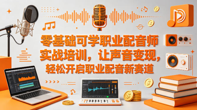 零基础可学职业配音师实战培训，让声音变现，轻松开启职业配音新赛道-网创之家