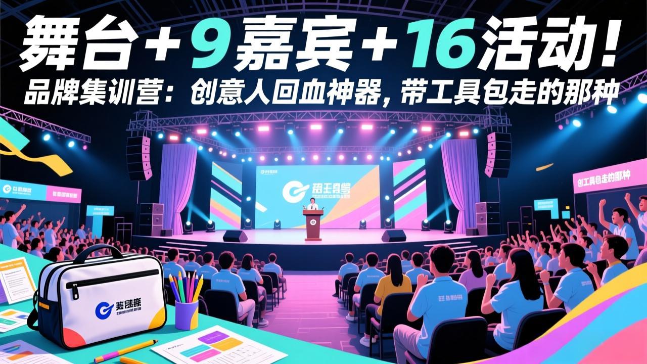 舞台 + 9 嘉宾 + 16 活动！品牌集训营：创意人回血神器，带工具包走的那种-网创之家
