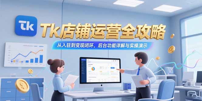 Tk店铺运营全攻略，从入驻到变现闭环，后台功能详解与实操演示-网创之家