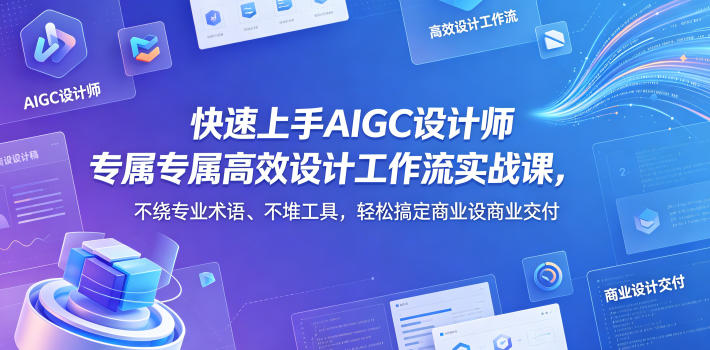 快速上手AIGC设计师专属高效设计工作流实战课，不绕专业术语、不堆工具，轻松搞定商业设计交付-网创之家