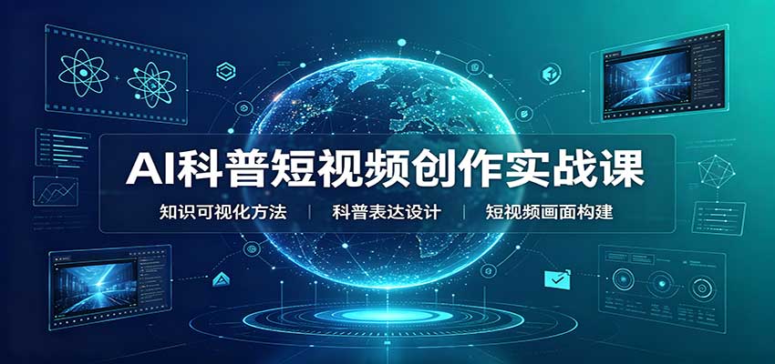 AI科普短视频创作实战课：配套要点文档，文案与视频提示词模板教学-网创之家
