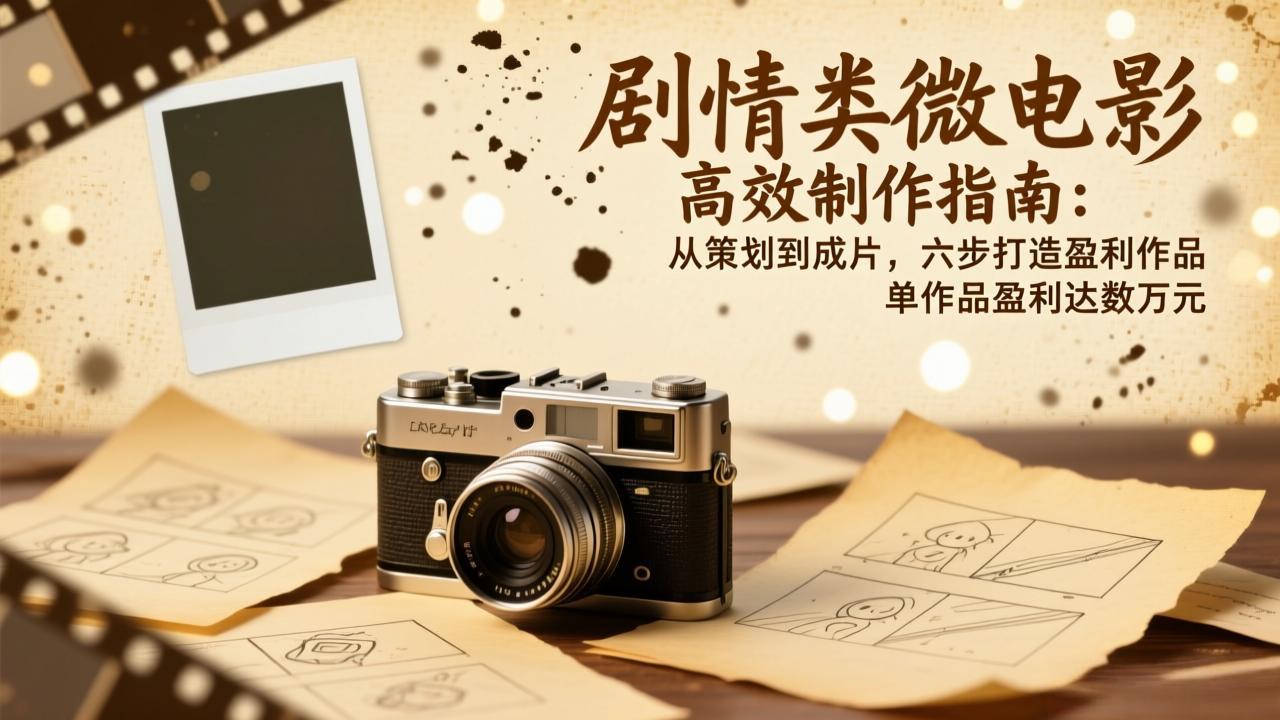 剧情类微电影高效制作指南：从策划到成片，六步打造盈利作品，单作品盈利达数万元-网创之家