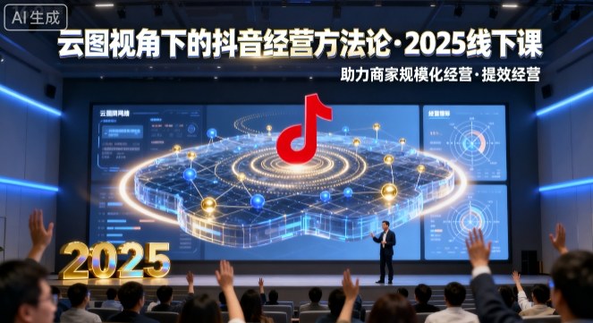 云图视角下的抖音经营方法论，2025线下课，助力商家规模化经营，提效经营(录音+字幕)-网创之家