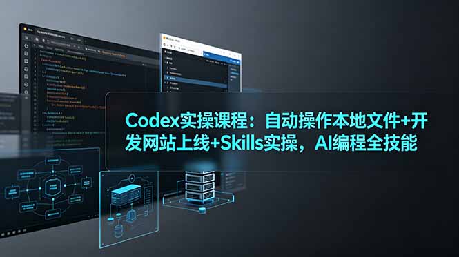 Codex实操课程：自动操作本地文件+开发网站上线+Skills实操，AI编程全技能-网创之家