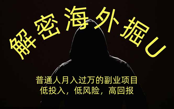 解密海外掘U，普通人月入过万的副业项目，低投入、低风险高回报，没有之一-网创之家