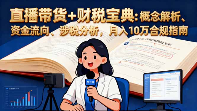 直播带货+财税宝典:概念解析、资金流向、涉税分析,月入10万合规指南-网创之家