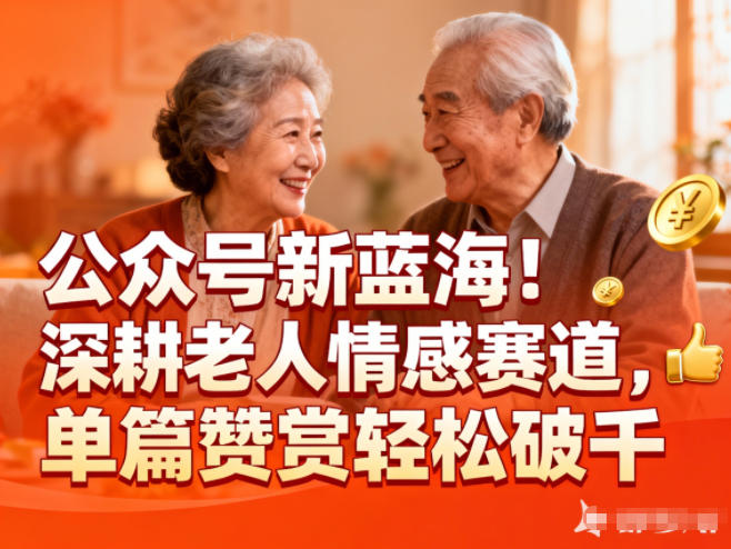 公众号新蓝海！深耕老人情感赛道，单篇赞赏轻松破1k-网创之家
