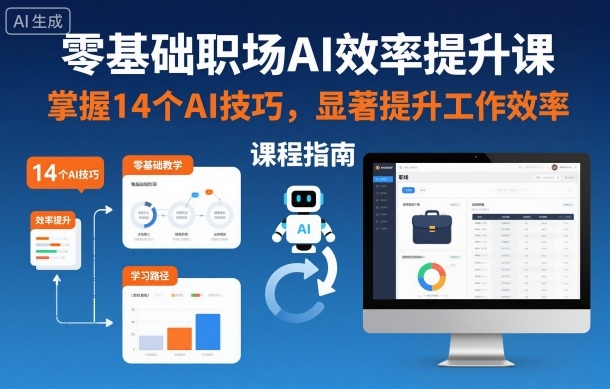 零基础职场AI效率提升课，掌握14个AI技巧，显著提升工作效率-网创之家