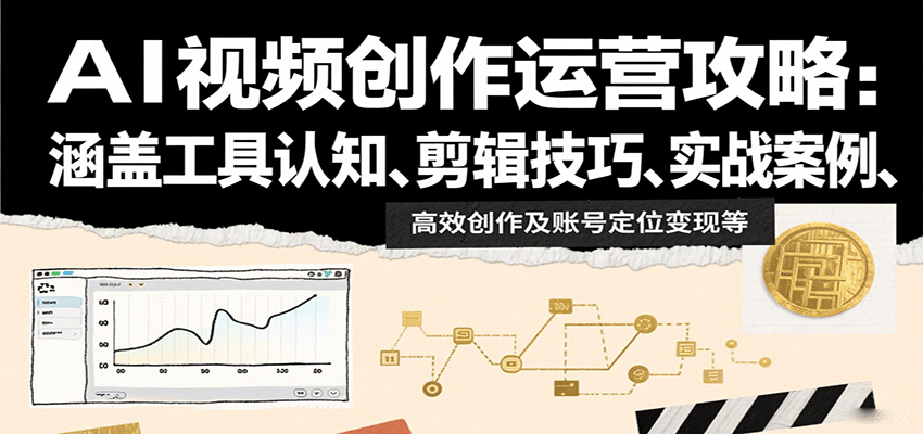 AI视频创作运营攻略：涵盖工具认知、剪辑技巧、实战案例、高效创作及账号定位变现等-网创之家