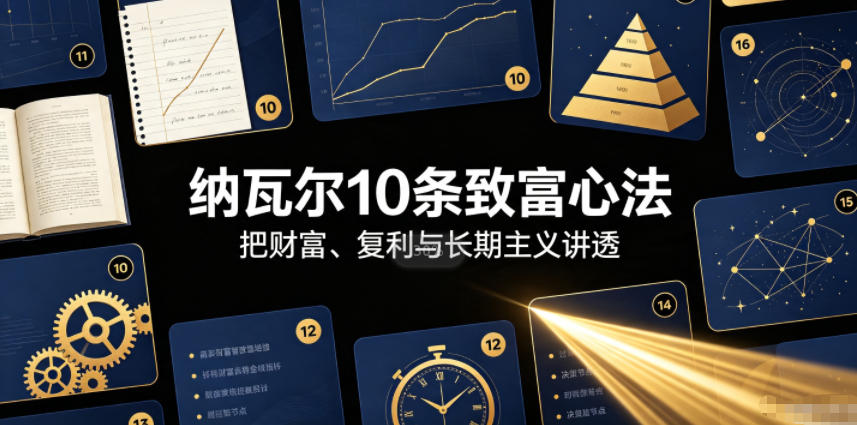付费文章：纳瓦尔10条致富心法-网创之家