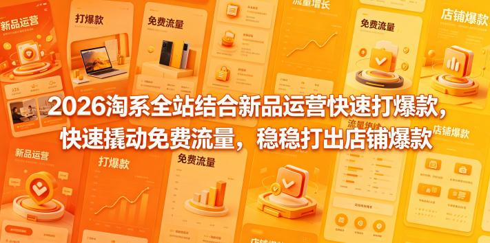 2026淘系全站结合新品运营快速打爆款，快速撬动免费流量，稳稳打出店铺爆款(更新5月12日)-网创之家