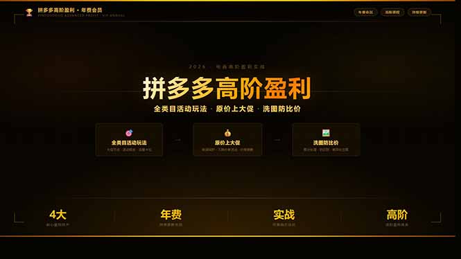 拼多多高阶盈利年费会员(更新3月31-网创之家